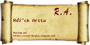 Röck Arita névjegykártya